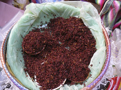 Chapulines, (dry roasted, spiced grasshoppers)