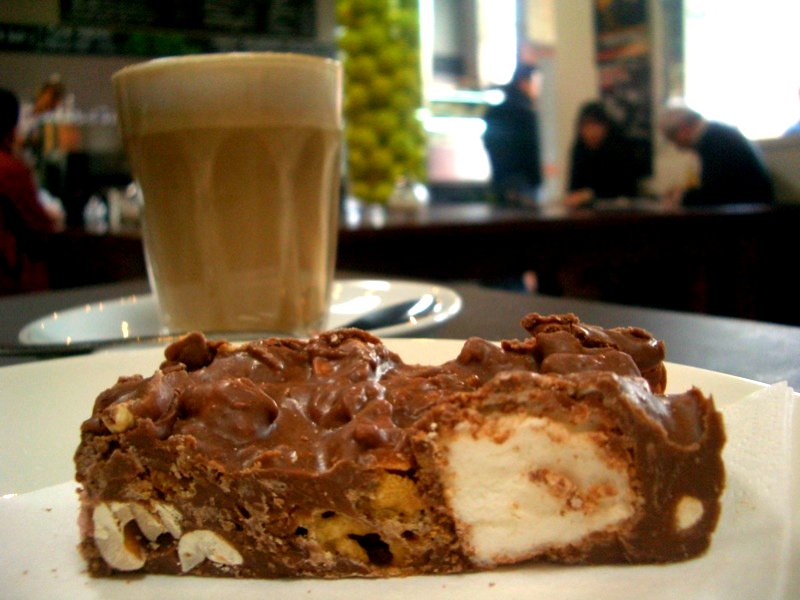 Honeycomb rocky road and coffee