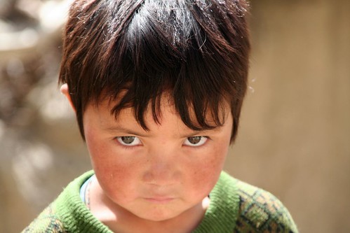 One child in Ladakh, India