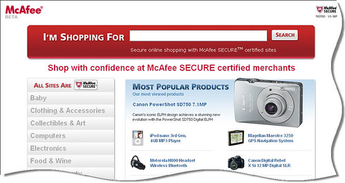 McAfee Secure Shopping Detail Page · McAfee Secure Shopping