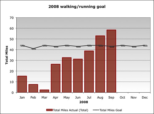 2008 Walking Goal (as of Q3)