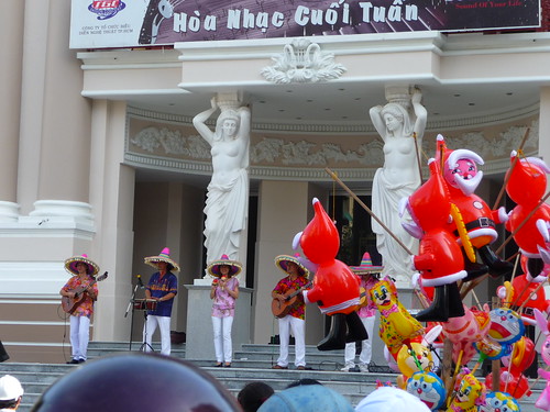 Santa and Mexican Impersonators, Saigon