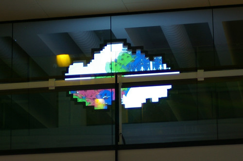 Pixelcloud projection on the upper story