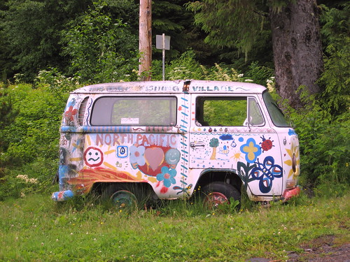 Hippie Bus a Volkswagen Type 2 Van by skeggy