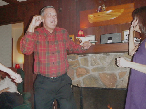 Here's Ed dancin' by the fire.