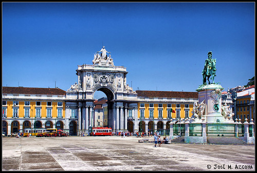 Lisboa (Portugal). Praça do Comercio. by josemazcona.