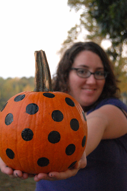 me and polka dot pumpkin