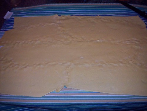 making single pasta sheet