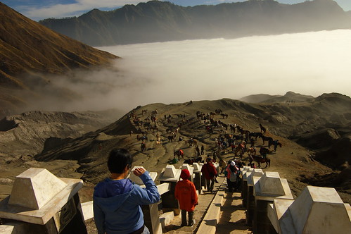 Looking down from the Bromo peak