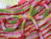 Freckle Flippy Skirt on "Strawberry Fields" Bambewe worsted--72 hour auction
