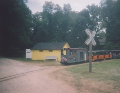 The 14" guage miniature railroad. The Hesston Steam Museum. Hesston Indiana. August 2005