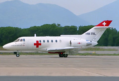 Z) Swiss Air Ambulance BAe125-800 HB-VIL GRO 02/09/1989