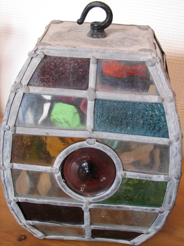 Stained glass porch lampshade