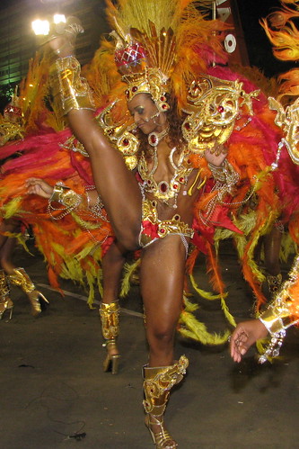 Grand Rio samba dancer lights many fires