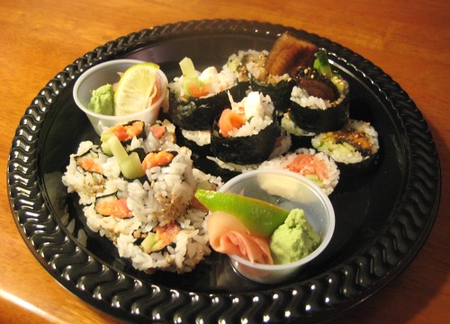 Spicy Tuna Roll, Philadelphia Roll & Eel Roll @ Ugly Roll Sushi by you.