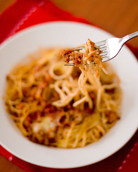 IMAGE:Tasty Spaghetti Beef Bolognaise