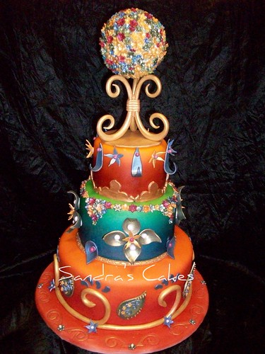 I truly enjoyed making this indian themed cake I love the rich colors and