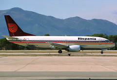 Hispania B737-3T5 EC-ELV GRO 28/02/1989