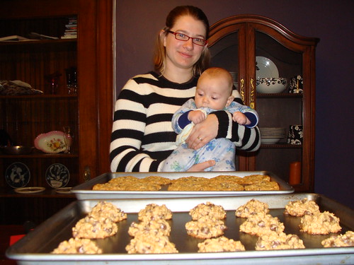 Baking cookies with Becky