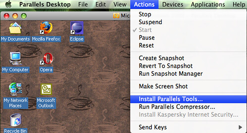 Install Parallels Tools.