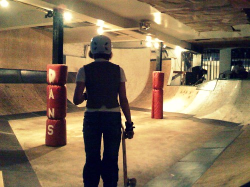 skateboarder at fight club
