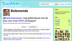 Premier Jan-Peter Balkenende op Twitter