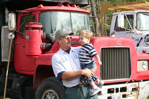 Walker, Pops and a Dump Truck
