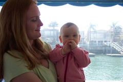 Talia and Mommy enjoy the boat ride