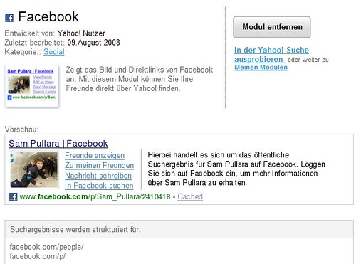 Yahoo Suche Galerie - Facebook