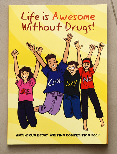 The CNB Anti-Drug essay writing competition book illustrations cover