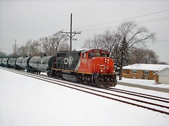 Eastbound Canadian National transfer train. North Riverside Illinois. December 2007.