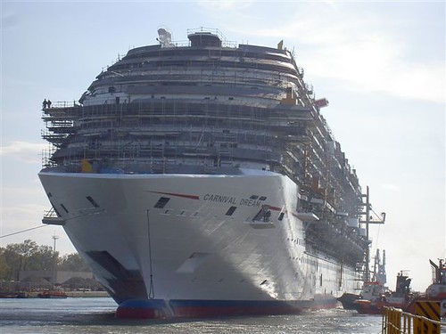 Carnival Dream floats out