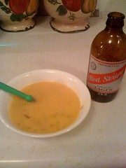 Cheesy Beer Wild Rice Soup
