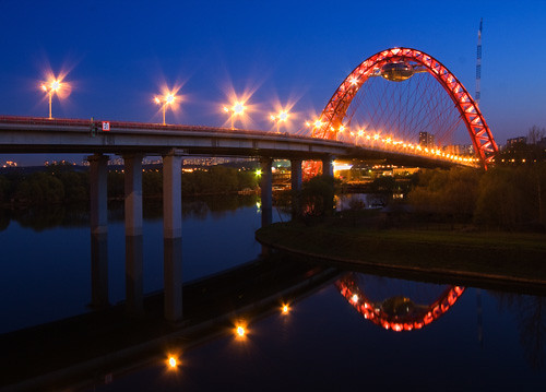 New bridge across Moscow river
