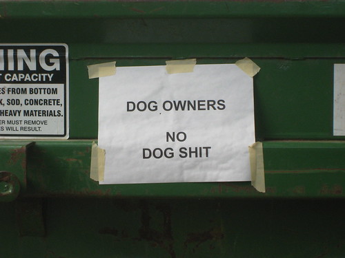 DOG OWNERS - NO DOG SHIT
