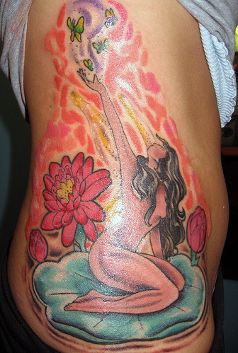 jack-lilypad by Fate Tattoo. Tattoo by Jack at Fate Tattoo in Columbus, 