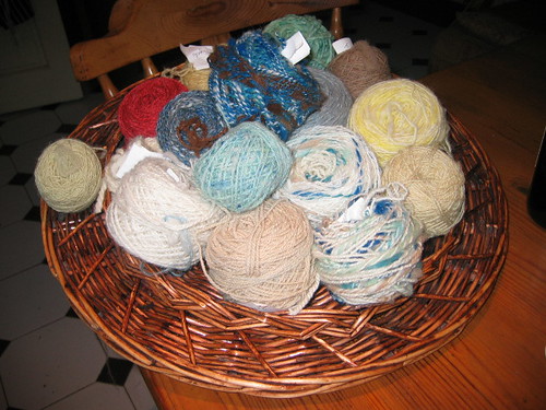 Colored wool balls