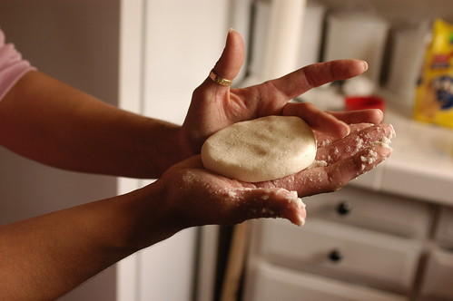arepas - this is what they look like when they are ready to cook