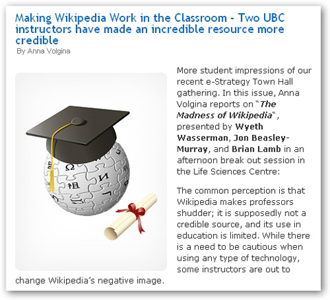 Wikipedia in the classroom