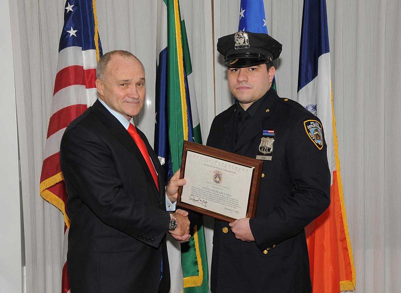 POLICE OFFICER RECOGNIZED FOR OFF-DUTY ACTION (Photo nicked from nyc.gov)