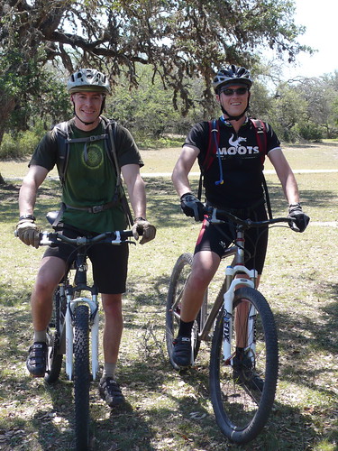 Greg and Nick, back from biking the trails