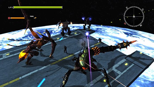 These are giant bugs fighting giant robots in space, people!