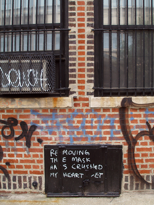 poem on a wall, Manhattan, NYC