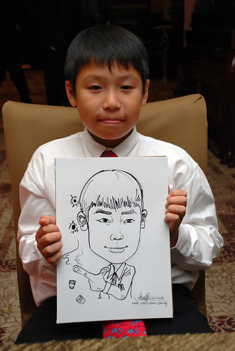 caricature live sketching for wedding dinner 120708  - 36