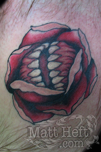 Zombi Rose Tattoo, Not a tribal tattoo, Custom Tattoos by Matt Heft