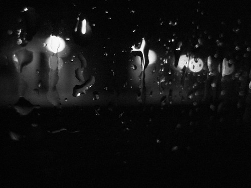 Raindrops on Train Window