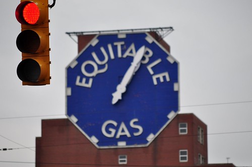 Equitable Gas Logo. Stop Equitable Gas (Photo by Shawn). Photography outing with my Big Brothers Big Sisters Little - Shawn on 10/26/08 - He took most of them!