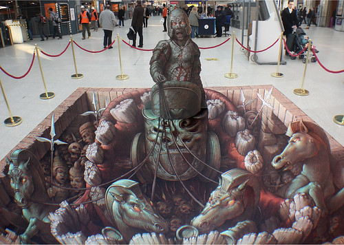3D art at Waterloo station by