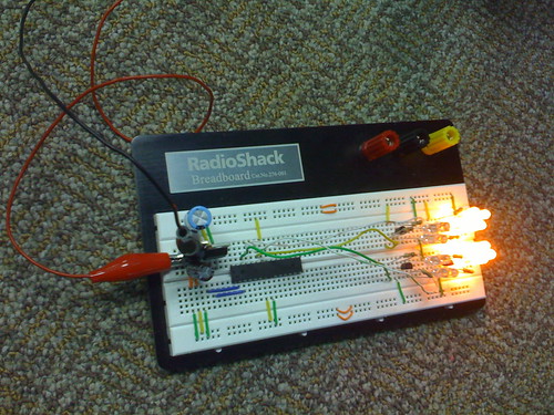 Radio Shack Breadboard and LED lights