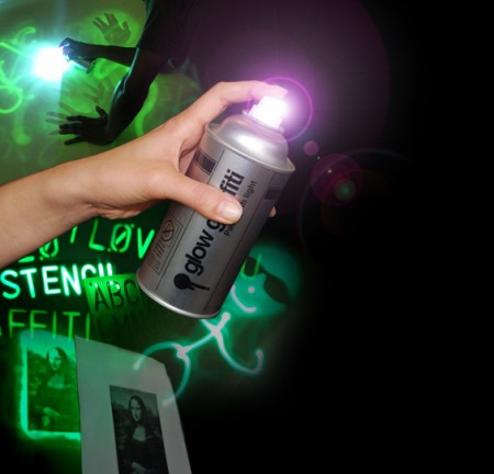 graffiti characters spray cans. glowgraffiti